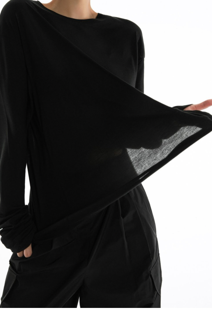 Classic Oversized Soft Long-Sleeve T-Shirt