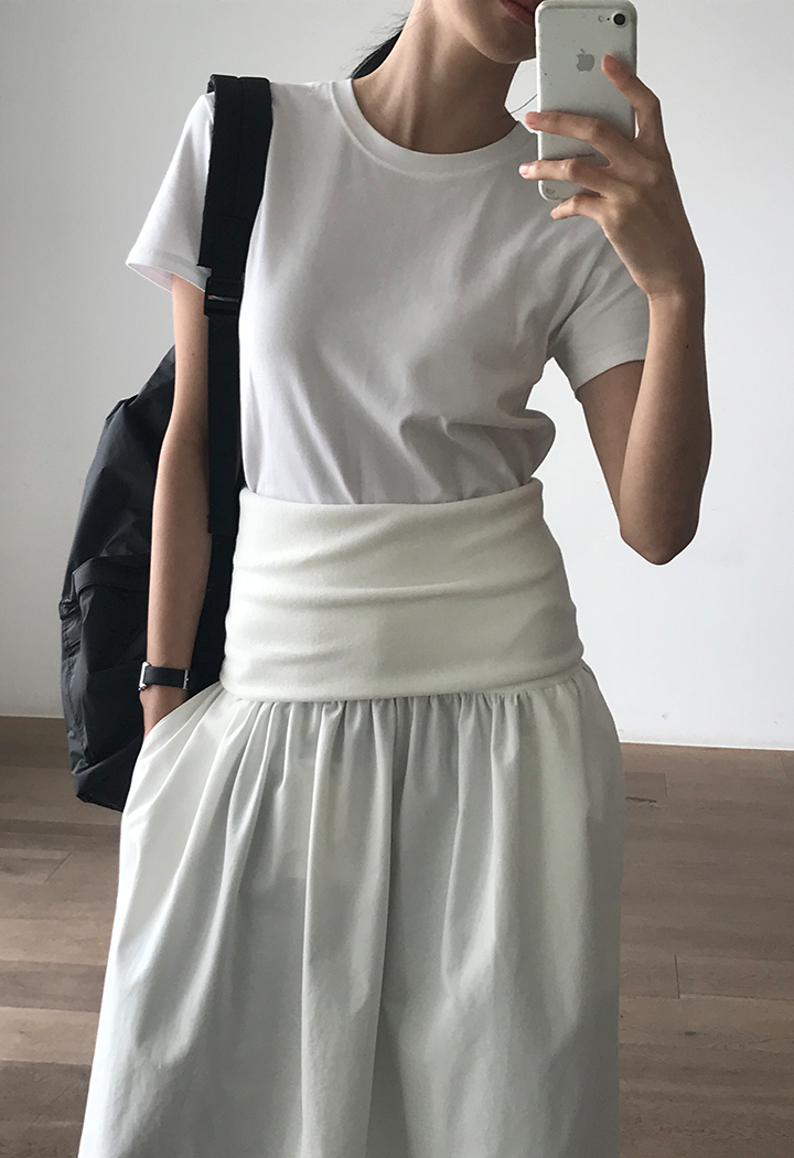 Simon DRESS IN PEACHED POPLIN - Cream