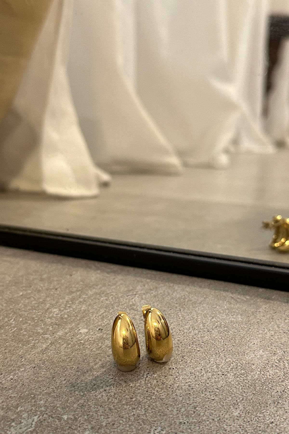 Mini drop gold-plated 18K Earring