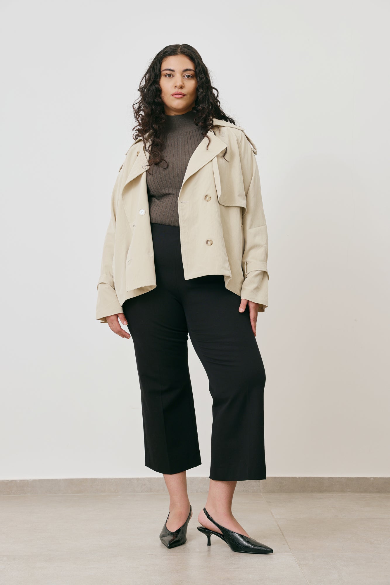 Crop Trench Coat
