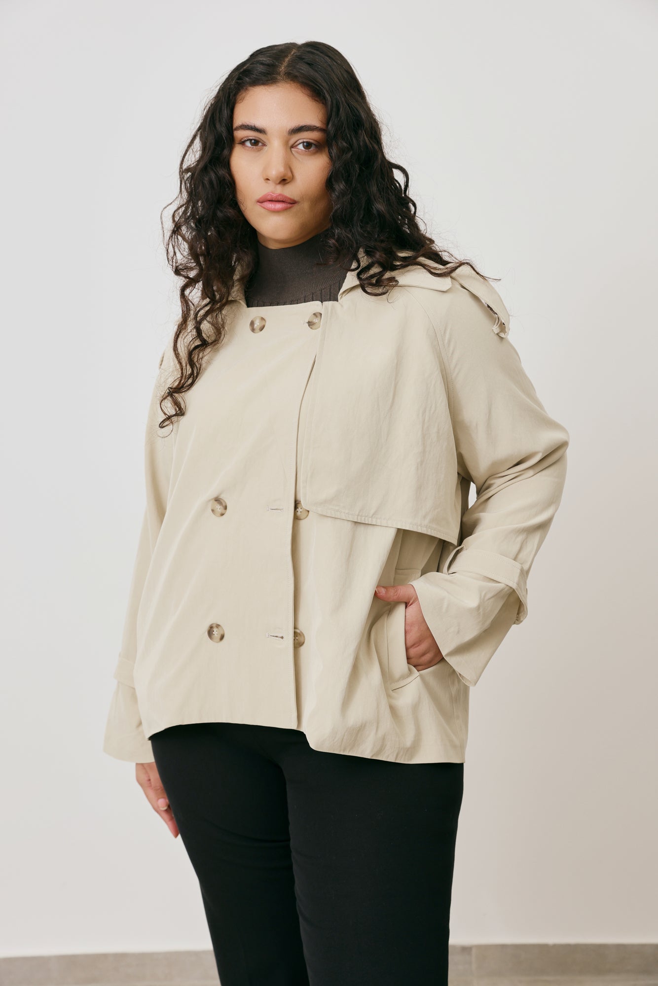 Crop Trench Coat