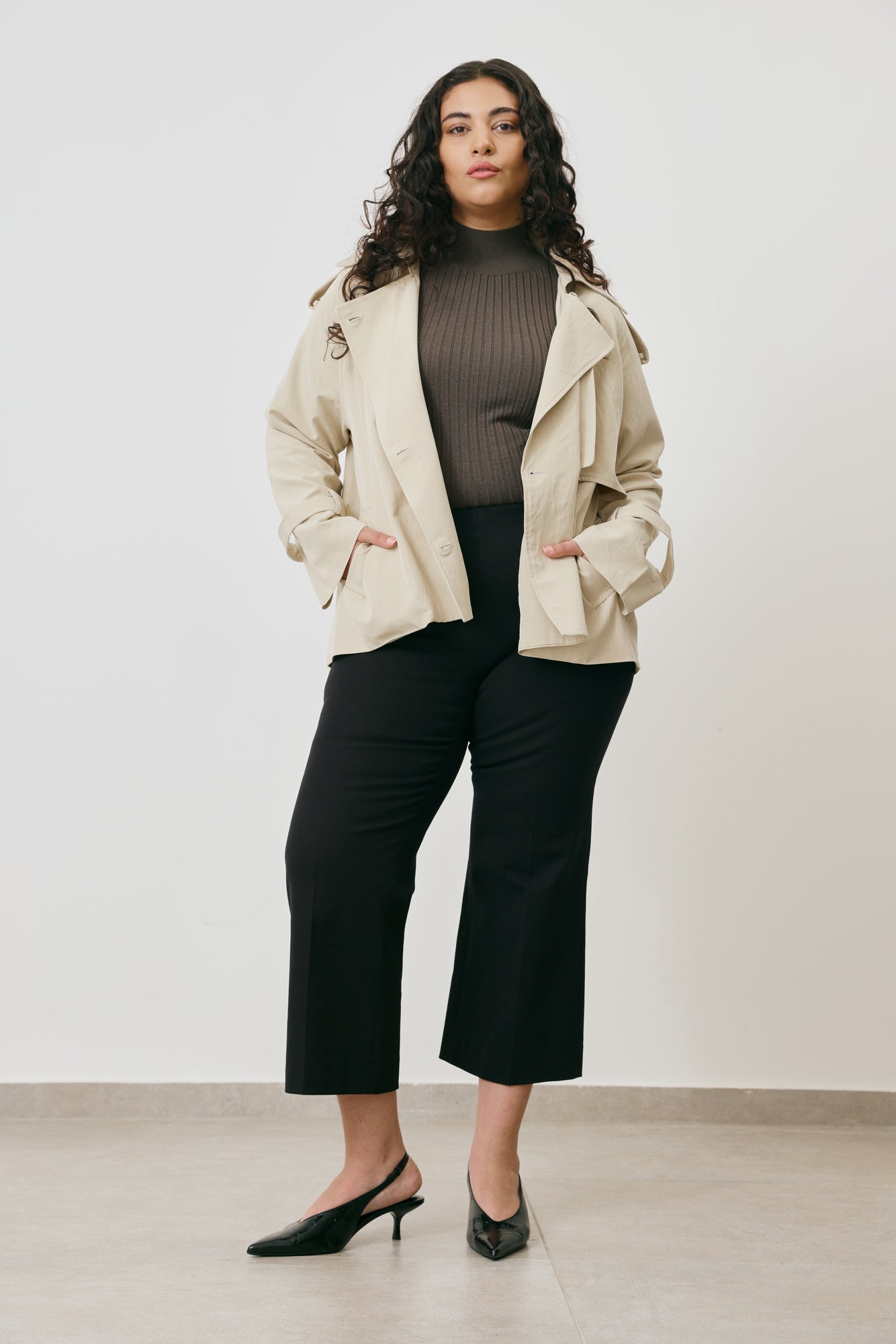Crop Trench Coat
