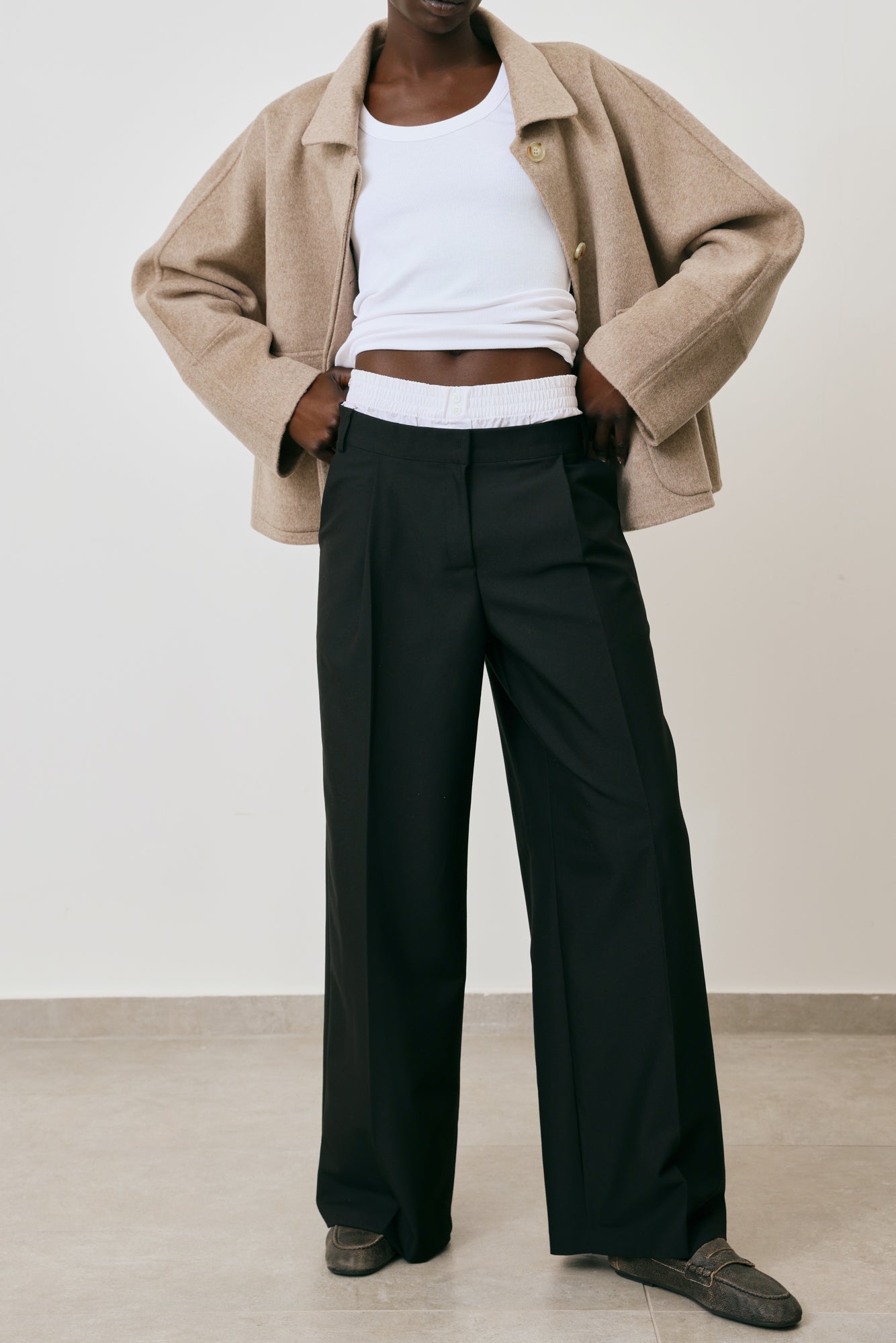 Tailored rubber pants