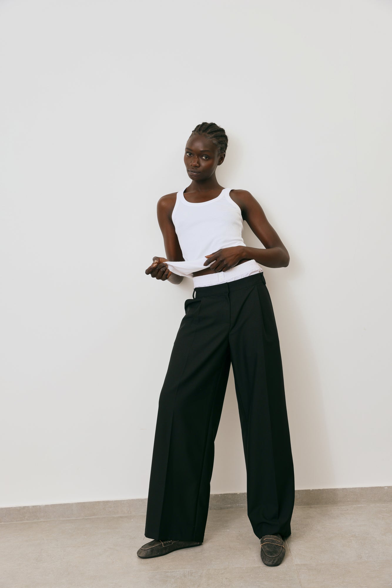 Tailored rubber pants