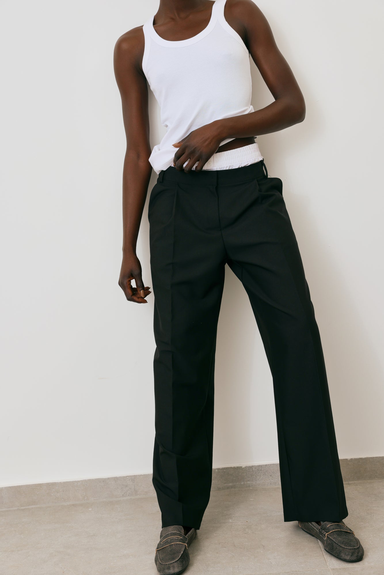 Tailored rubber pants