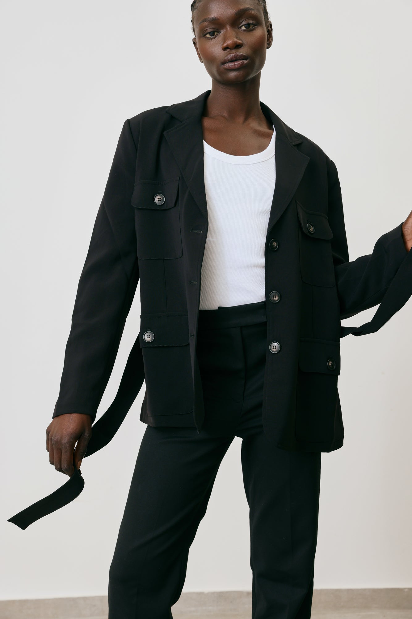 Belted Pocket Jacket