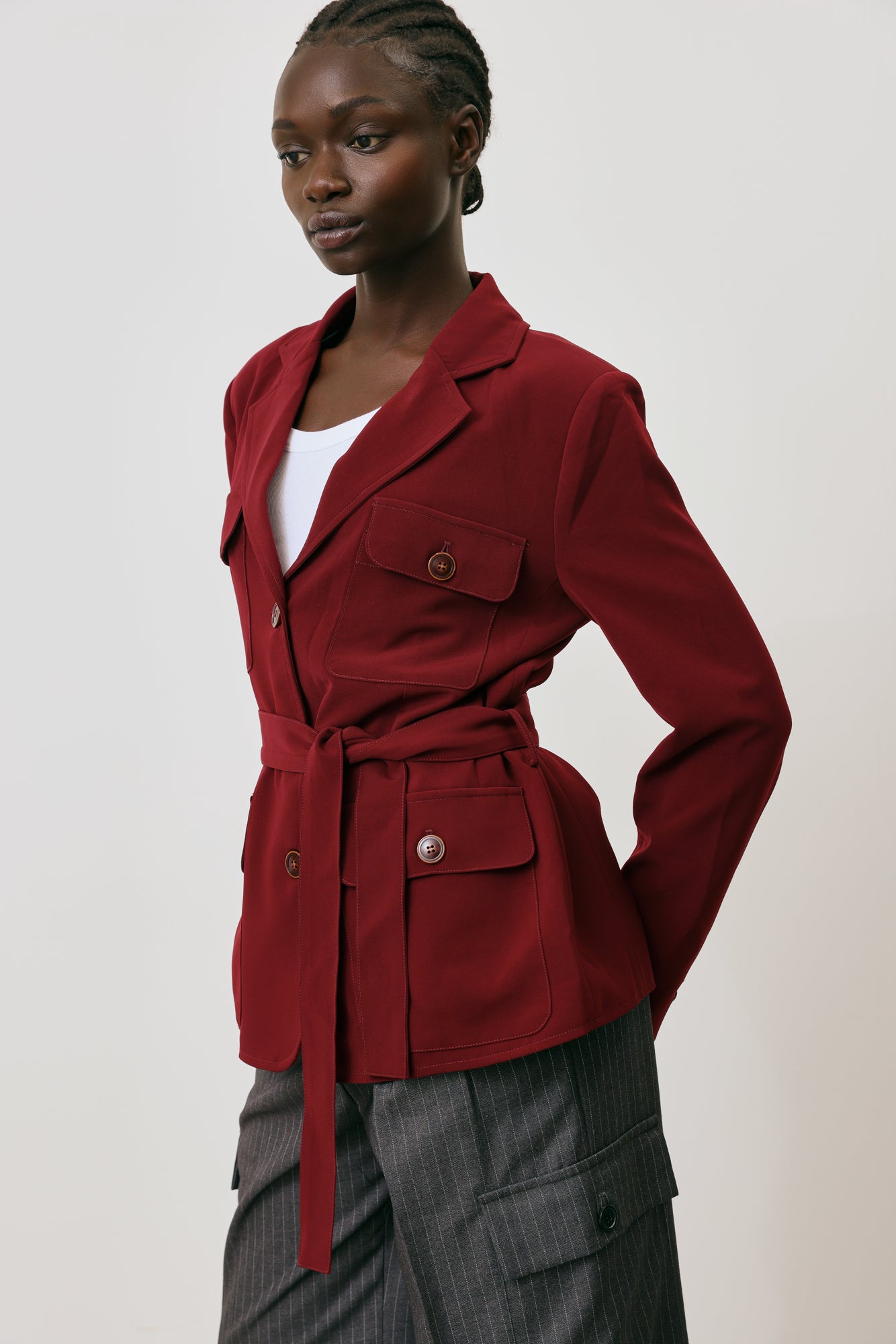 Belted Pocket Jacket