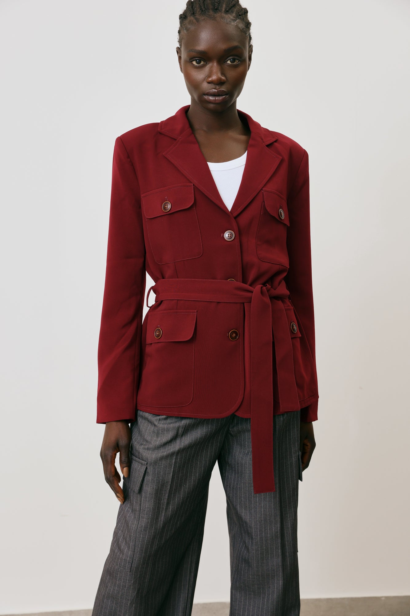 Belted Pocket Jacket