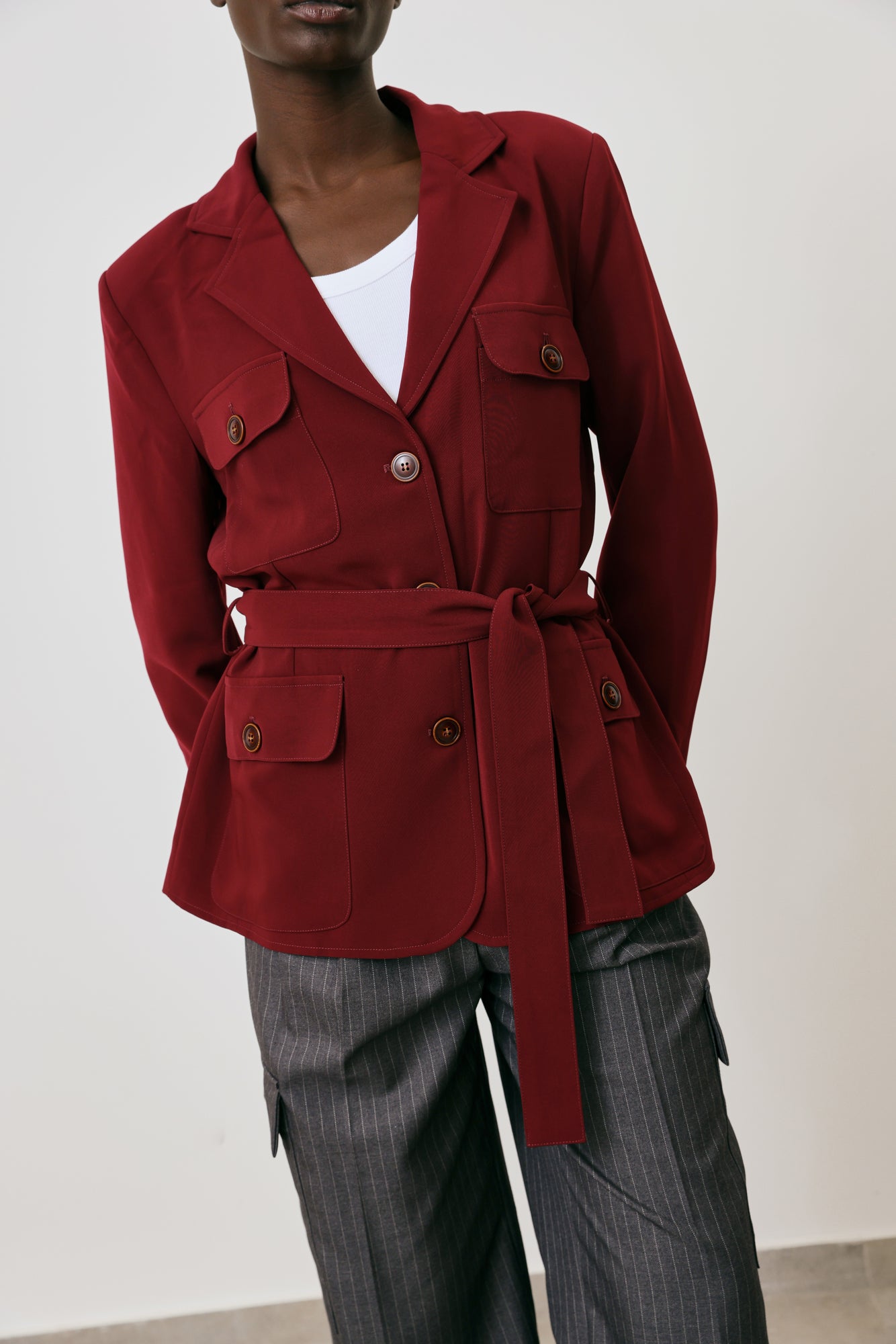 Belted Pocket Jacket