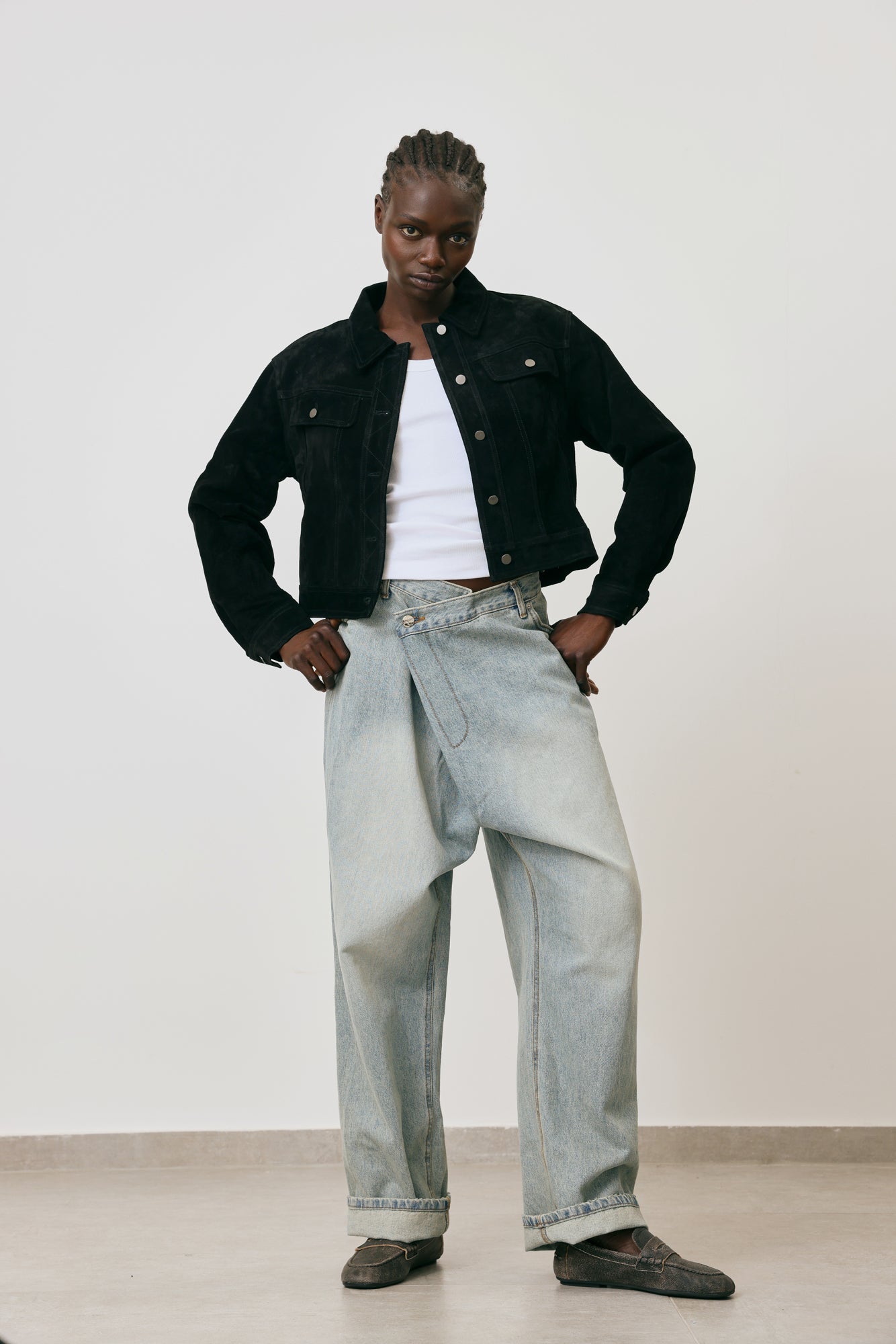 Suede Cropped Jacket