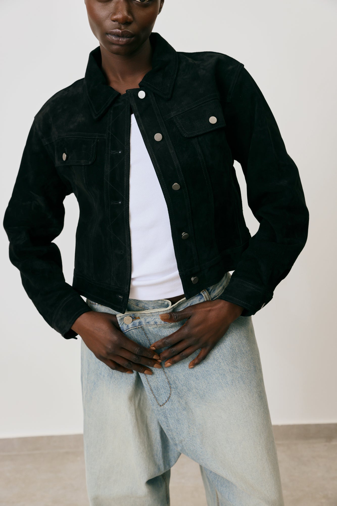 Suede Cropped Jacket