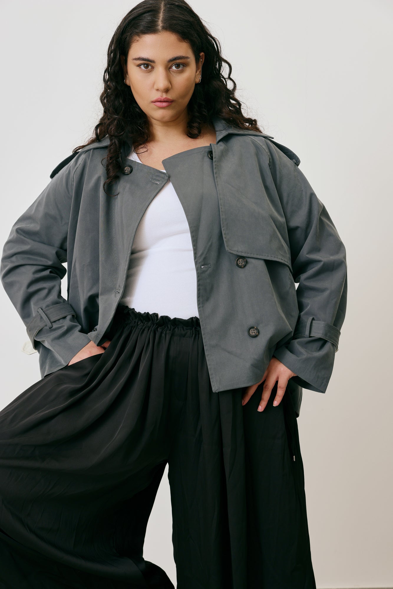 Crop Trench Coat