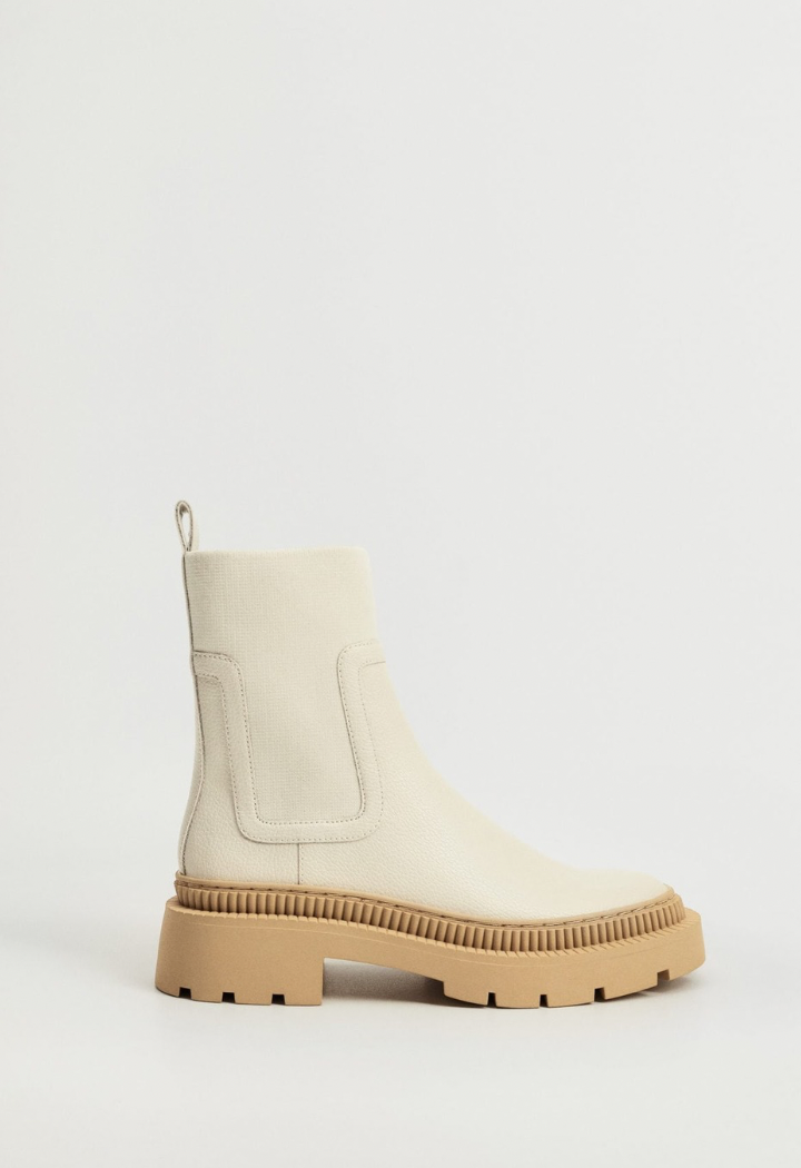 Cream boots