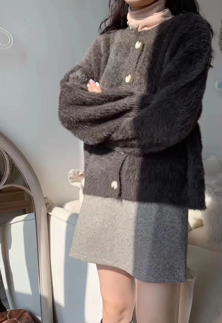 Fluffy cardigan