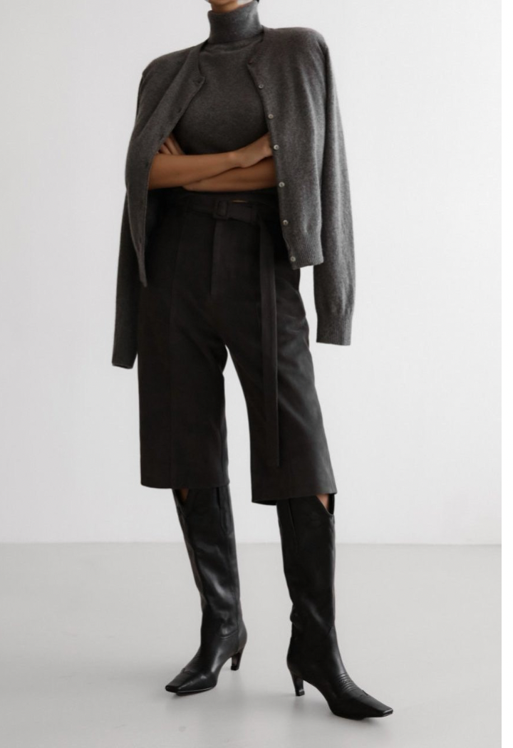 Cashmere Round Neck Knit Cardigan