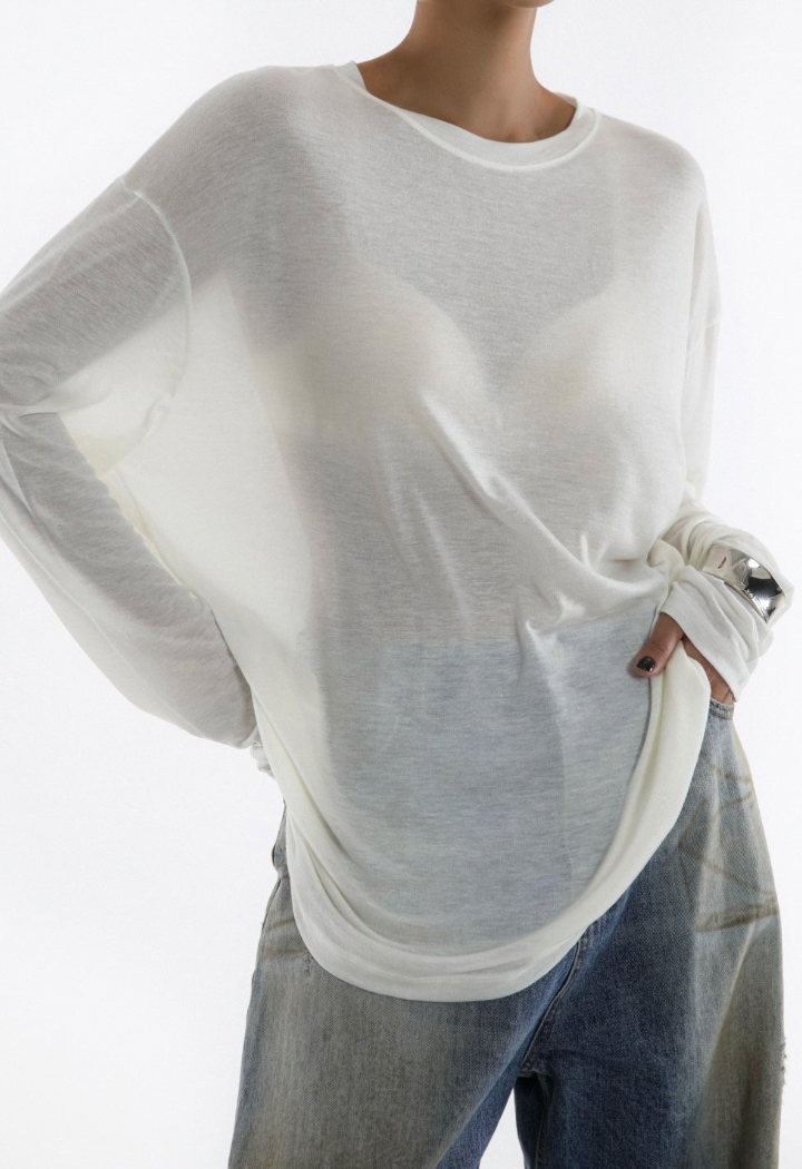 Classic Oversized Soft Long-Sleeve T-Shirt