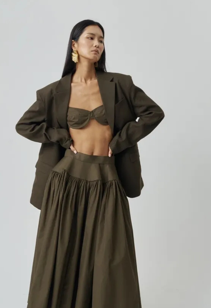 Elegant midi olive green skirt, women's sophisticated midi skirt, stylish olive green pencil skirt, formal midi skirt for women, fashionable midi length skirt, versatile olive green skirt, chic elegant midi skirt, evening midi skirt for women, office wear olive green skirt, timeless midi skirt style, women's tailored midi skirt, classy olive green fashion skirt, perfect midi skirt for special occasions