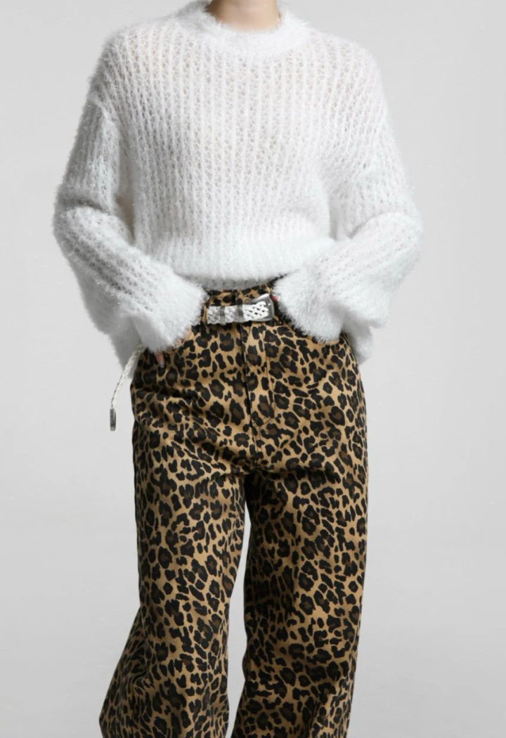 Metallic Pearl Oversized Knit Top