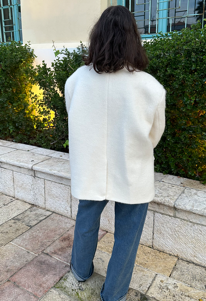 Oversized Butter wool blend peacoat