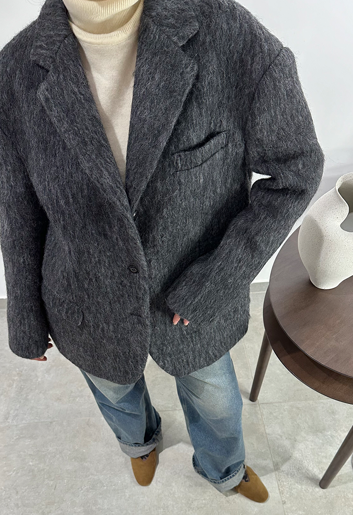 Oversized Butter wool blend peacoat
