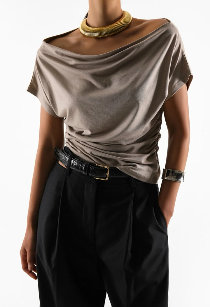 Kim Asymmetric Top - beige